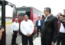 Supervisa gobernador unidades del nuevo sistema de transporte público de Tamaulipas