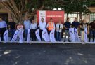 Dan banderazo a pavimentación de calle del Fracc. Las Misiones.