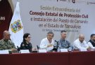 Instalan CNPC y Gobierno de Tamaulipas Puesto de Comando Interinstitucional para fortalecer la atención ante lluvias y ciclones