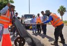 Supervisa Lalo Gattás trabajos de conservación de calles y vialidades.