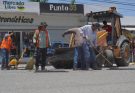 Bacheo en la Miguel Alemán