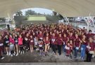 Pese a la lluvia, corredores participan en la Carrera 5K del Día del Trabajador del ISSSTE.
